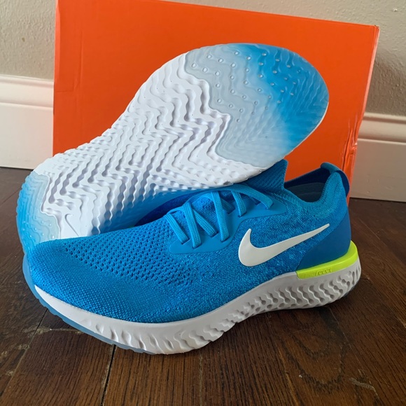 Nike Epic React Flyknit Mens Blue new in box shoes - Picture 6 of 6